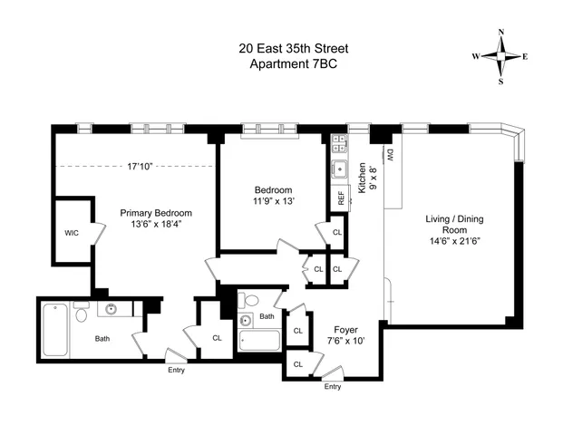 $1,395,000 | 20 East 35th Street, Unit 7BC | Murray Hill