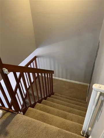 a bathroom with a shower and a toilet