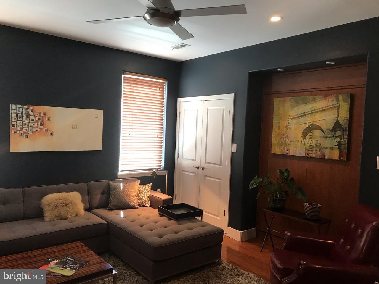 1238 Reed Street Philadelphia, PA 19147 - Photo 9 of 37 Bedroom 3 / Media Room with built-in Murphy bed