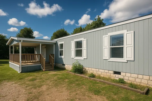 a view of house with backyard and outdoor seating