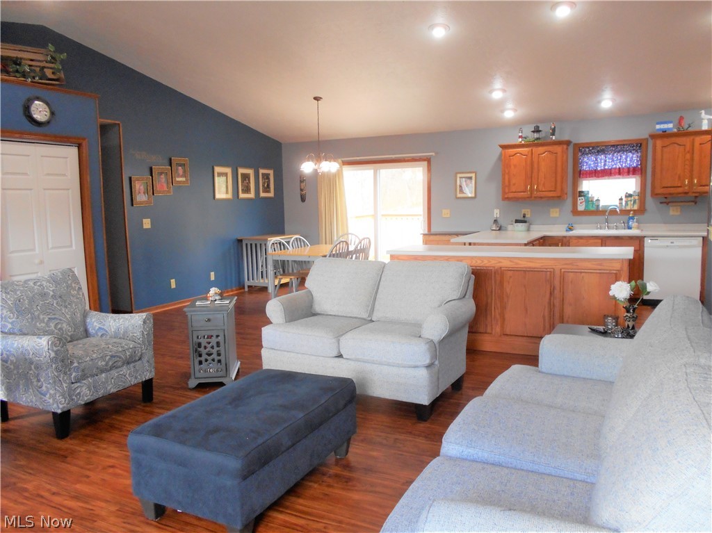 1105 Burnfield Road Little Hocking, OH 45742 - Photo 9 of 35 Living room with cathedral ceilings