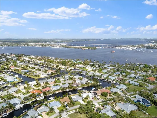 an aerial view of multiple house