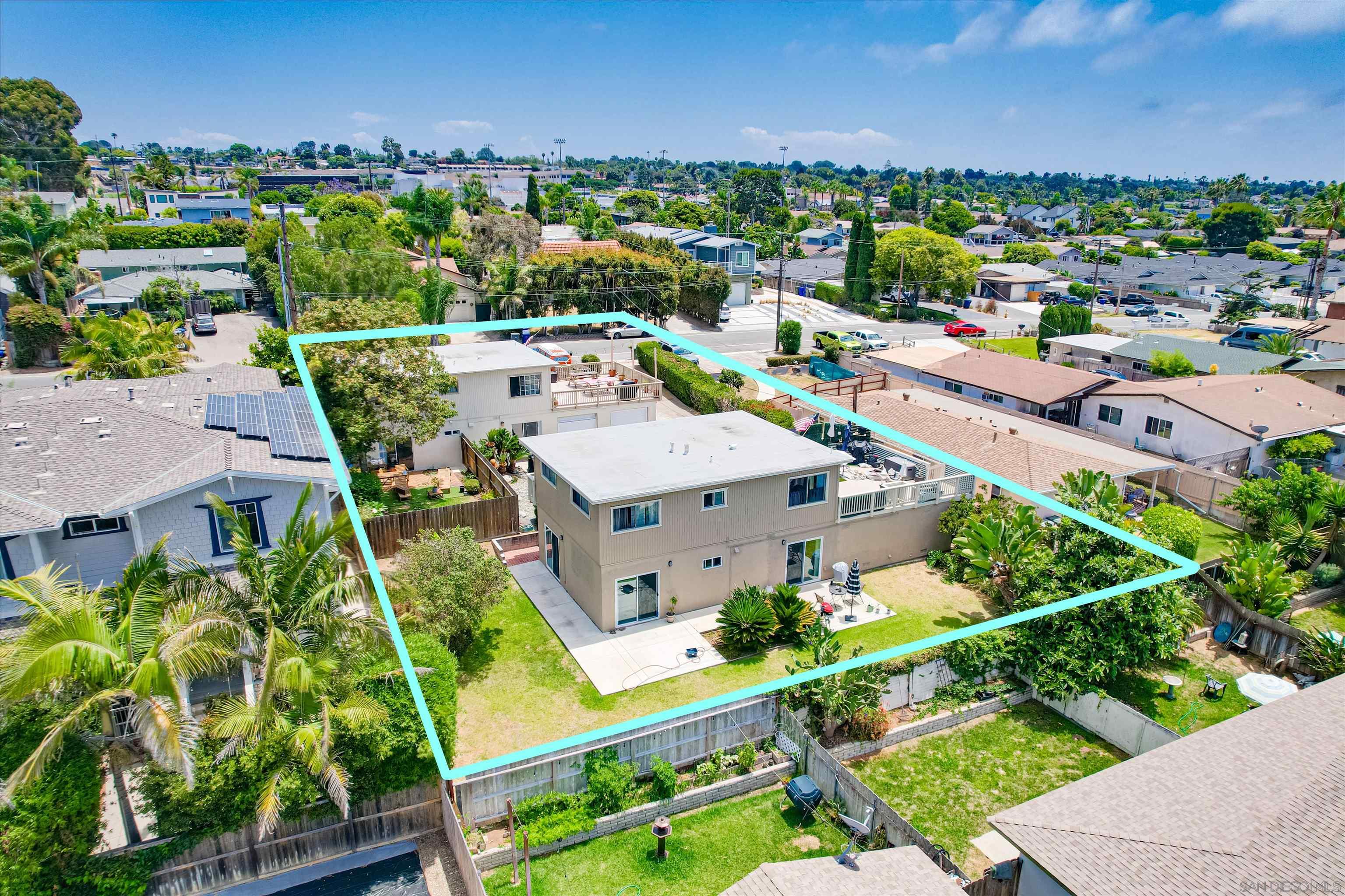 1076 Gardena Road Encinitas, CA 92024 - Photo 7 of 9 an aerial view of a house with a garden