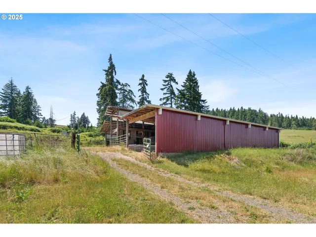 a view of a backyard of a house
