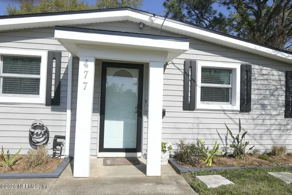 a front view of a house