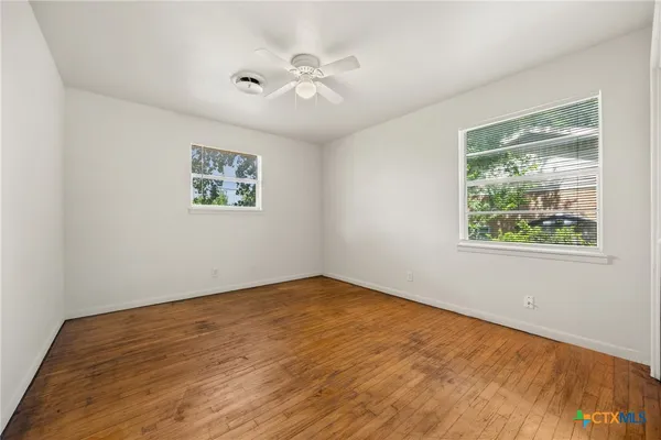 an empty room with a window