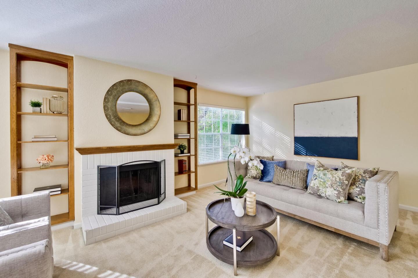 44 Holmes Drive San Jose, CA 95127 - Photo 8 of 48 a living room with furniture a rug and a fireplace