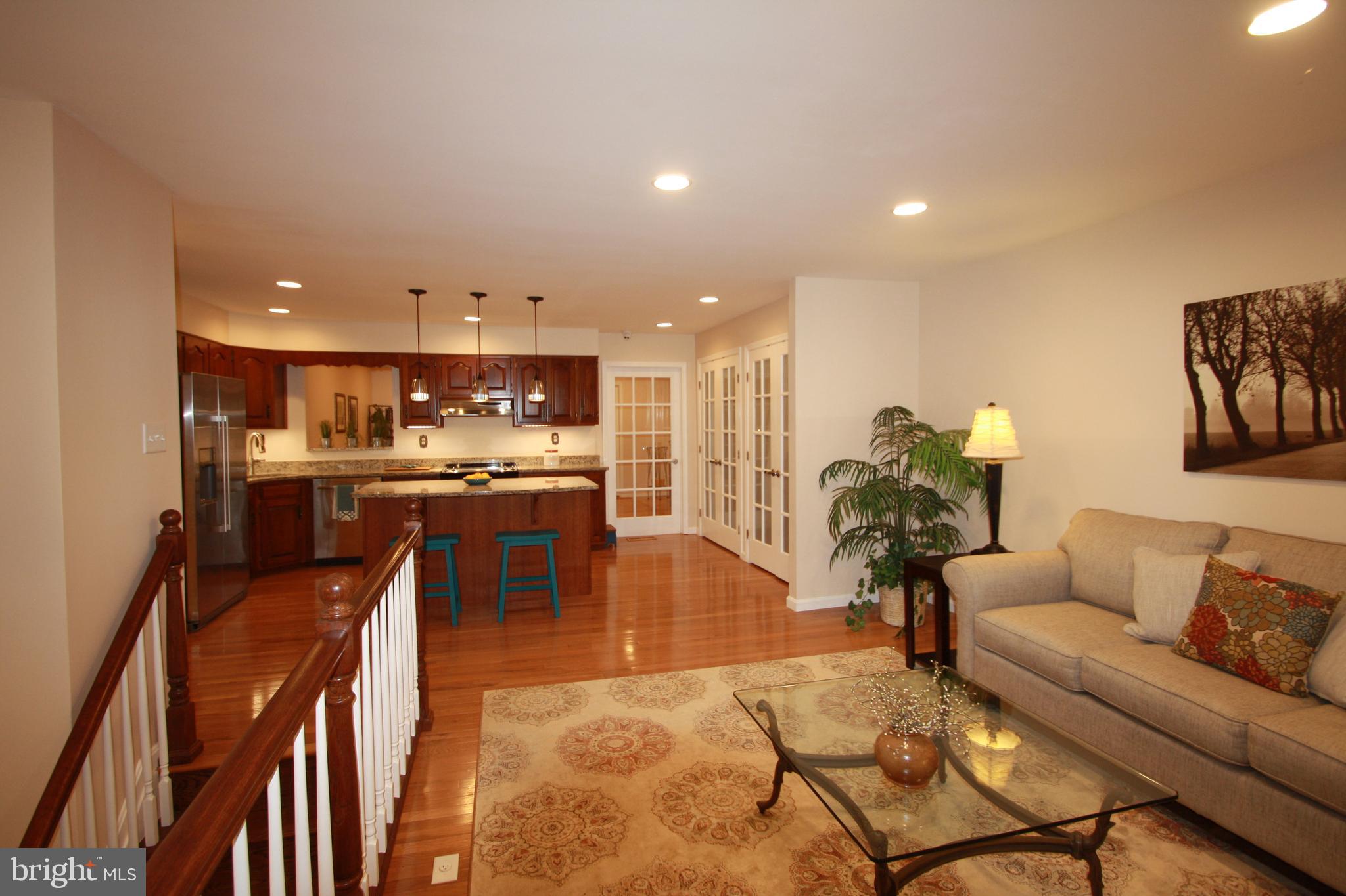 Kitchen and family room