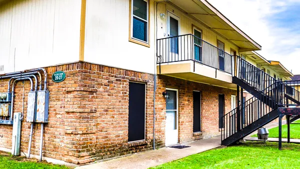a view of a building with a window