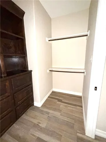 a view of a walk in closet