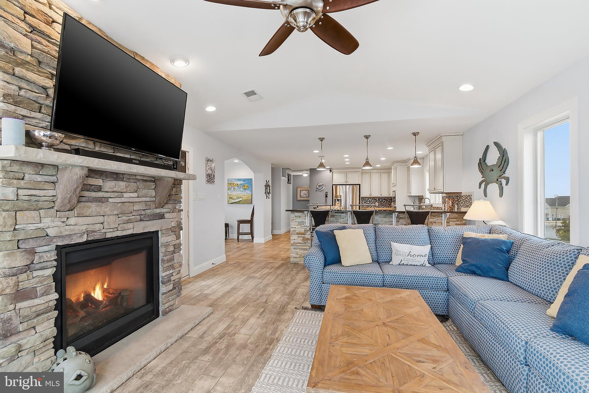23 East Pimlico Road Little Egg Harbor, NJ 08087 - Photo 24 of 43 a living room with furniture and a fireplace or television