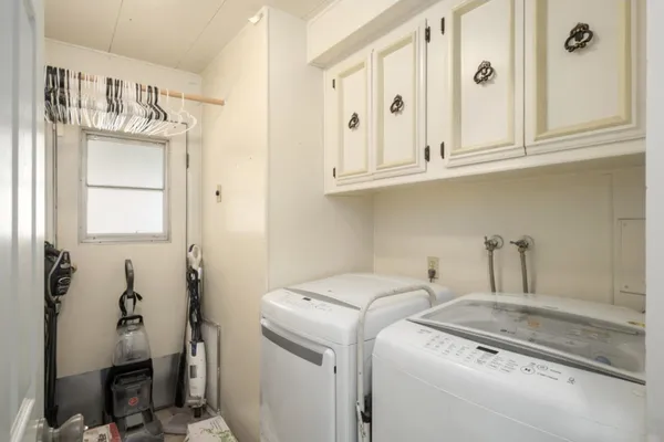 a view of a yard with an outdoor space