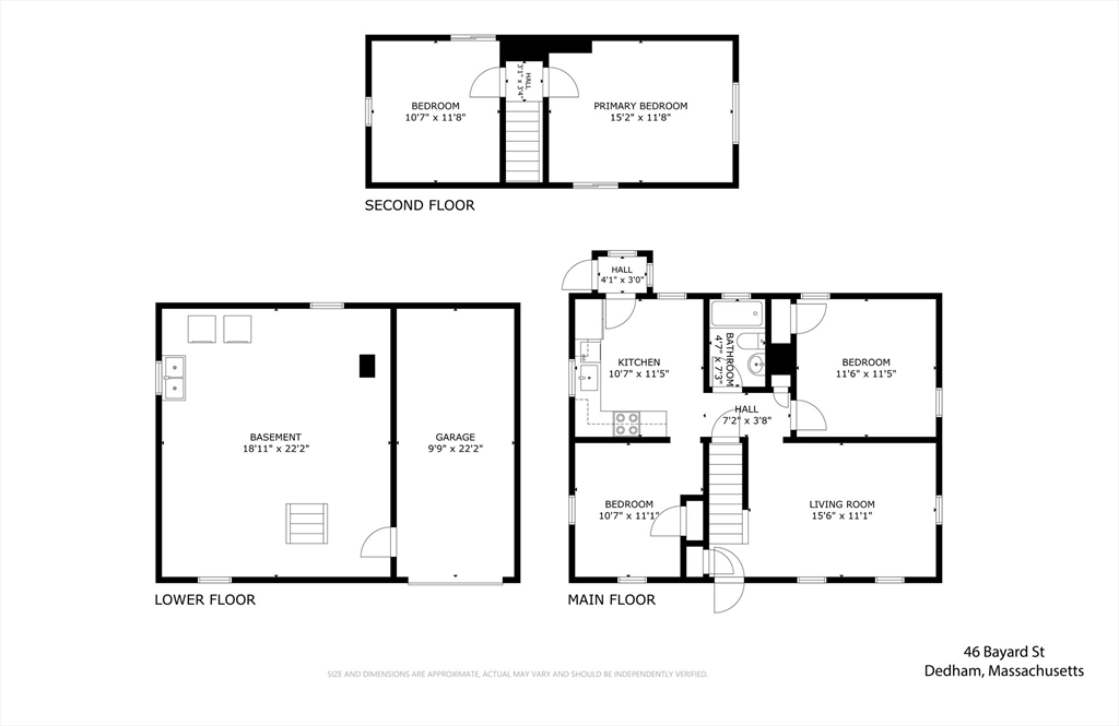 46 Bayard Street Dedham, MA 02026 - Photo 34 of 34 a picture of a floor plan
