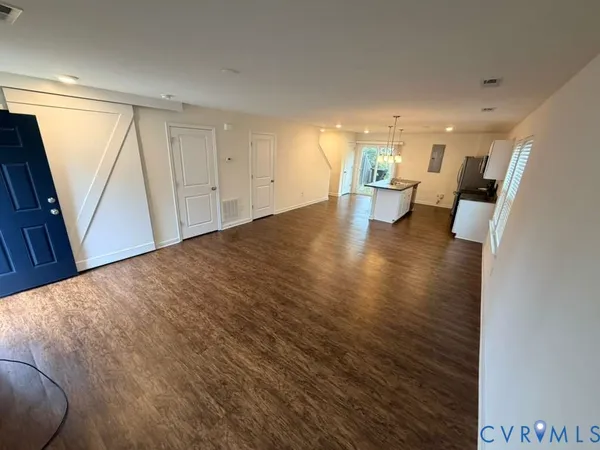 a view of a living room with a sink