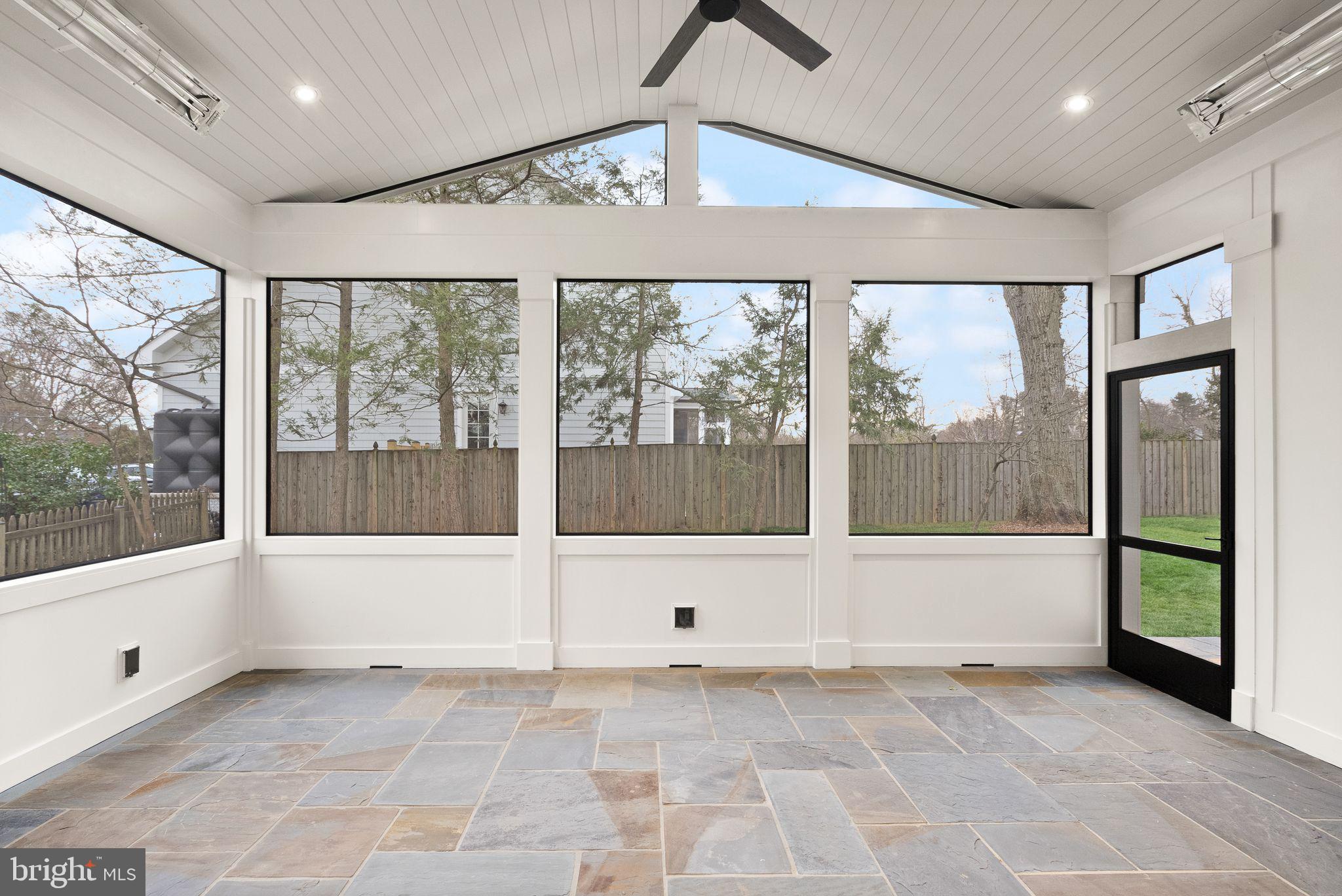 3941 North Glebe Road Arlington, VA 22207 - Photo 27 of 76 Screened porch with flagstone floor, fan, heaters