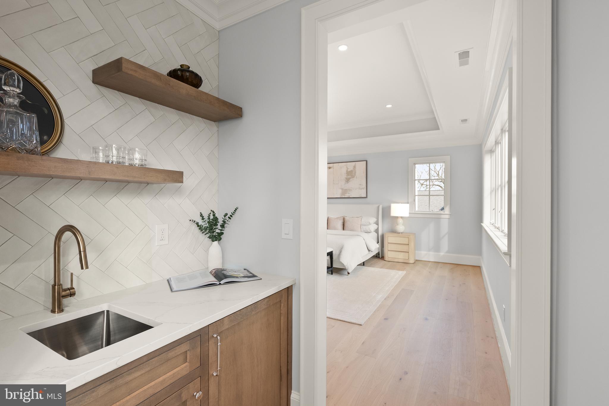 3941 North Glebe Road Arlington, VA 22207 - Photo 41 of 76 Primary suite coffee station w/floating shelves