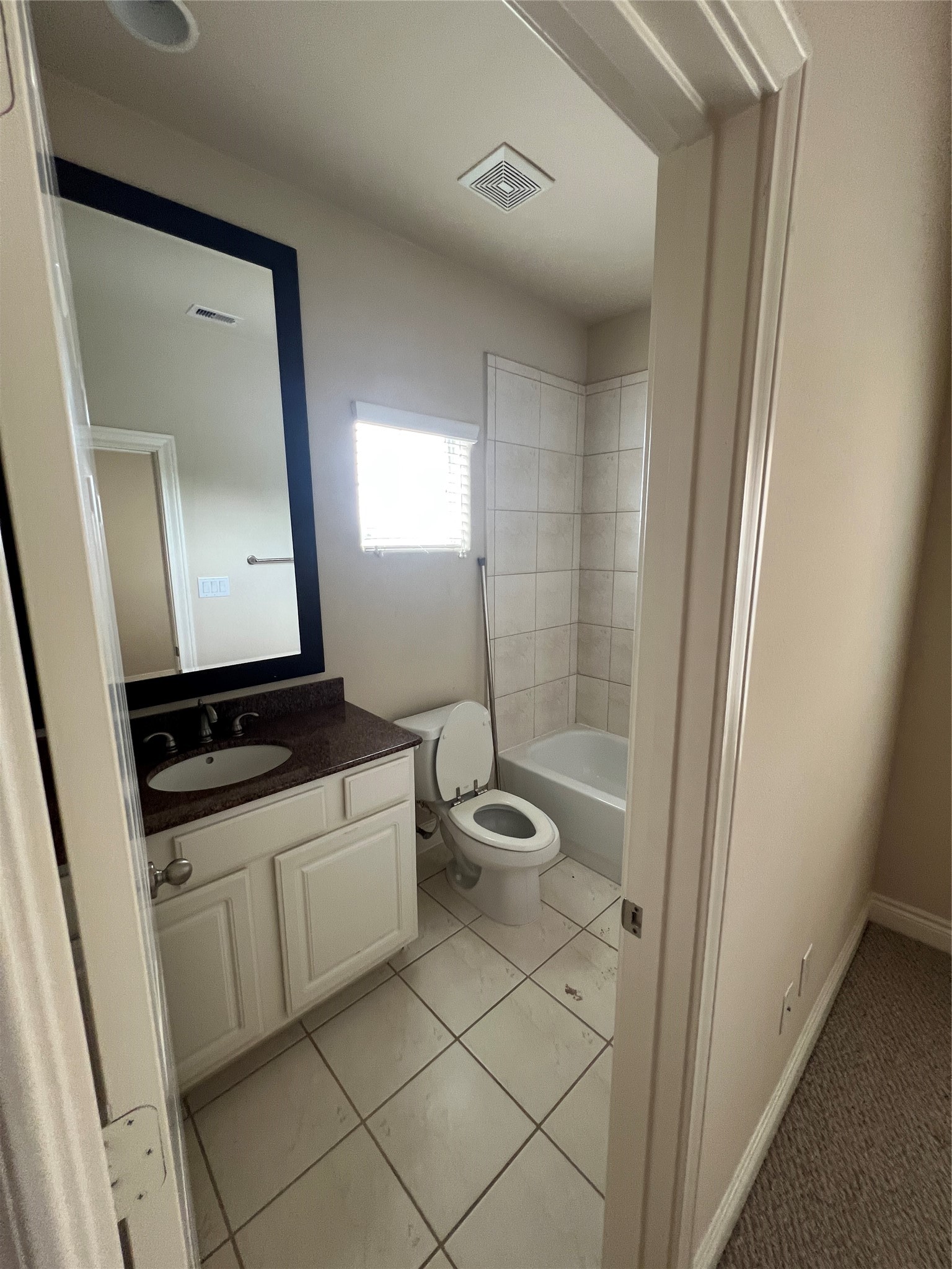 5940 Kansas Street Houston, TX 77007 - Photo 20 of 29 a bathroom with a toilet a sink and a mirror
