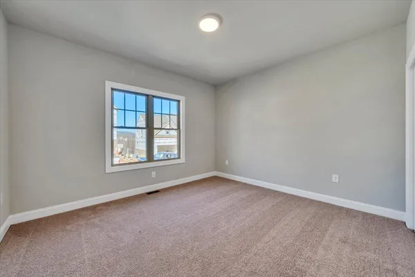 an empty room with a window