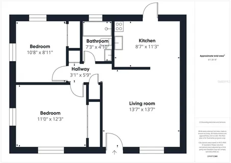 a picture of a bench in a white building