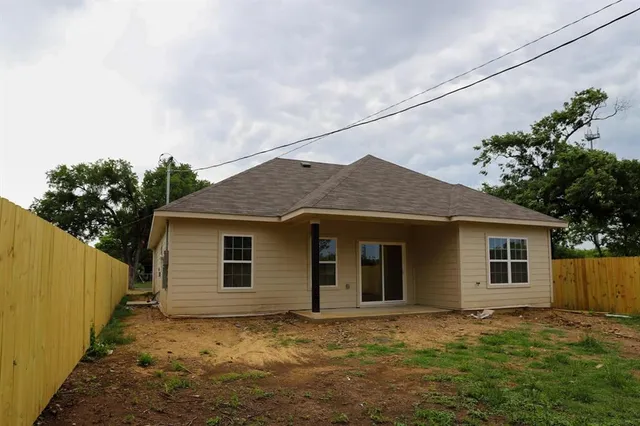 a backyard of a house
