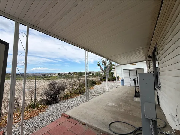 a view of a porch