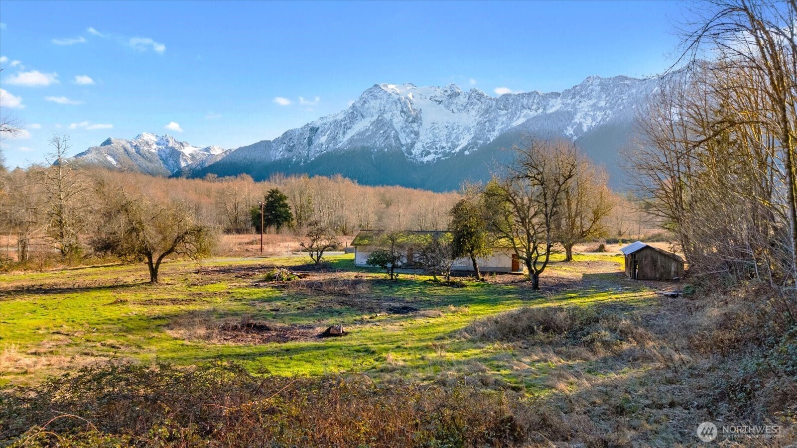 38425 Swede Heaven Road Arlington, WA 98223 - Photo 35 of 36 a view of a town with mountains in the background