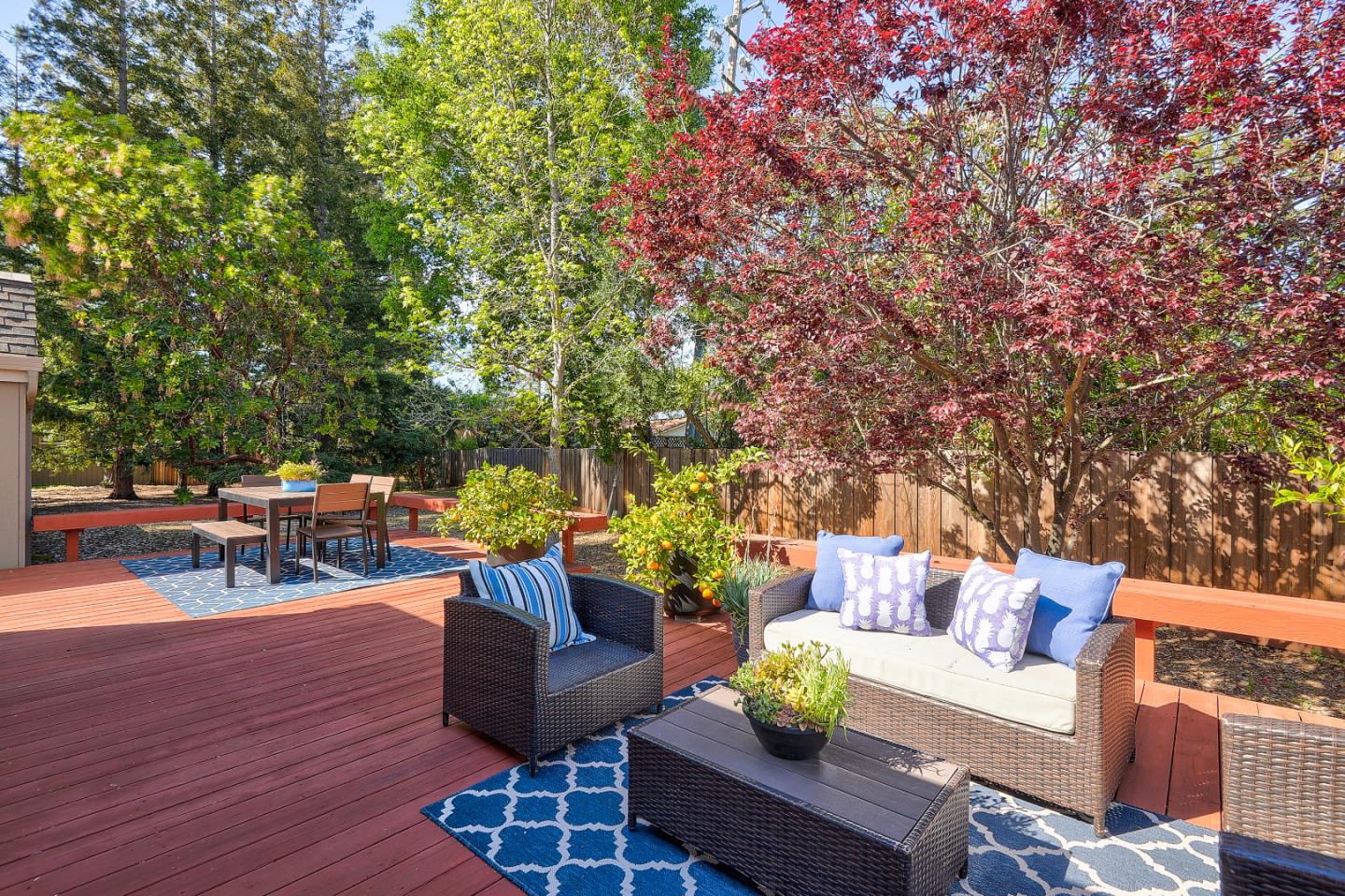 7 Farm Road Los Altos, CA 94024 - Photo 21 of 38 a outdoor living space with furniture and garden view