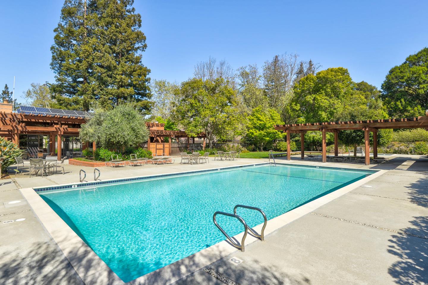 7 Farm Road Los Altos, CA 94024 - Photo 33 of 38 a view of a swimming pool with a patio