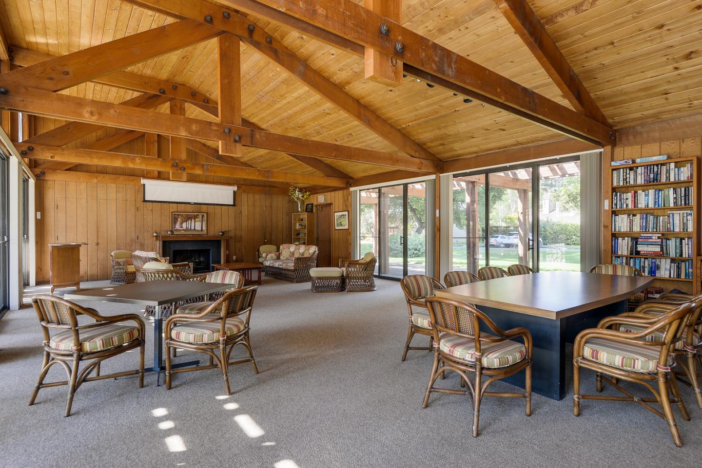 7 Farm Road Los Altos, CA 94024 - Photo 35 of 38 a dining room with furniture and a floor to ceiling window
