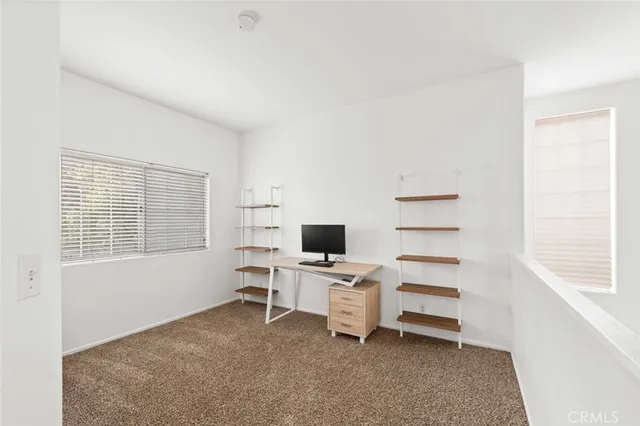 a view of workspace with a window