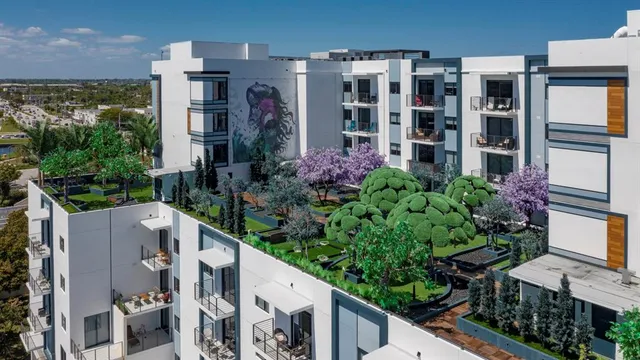 a view of a swimming pool with a lounge chairs
