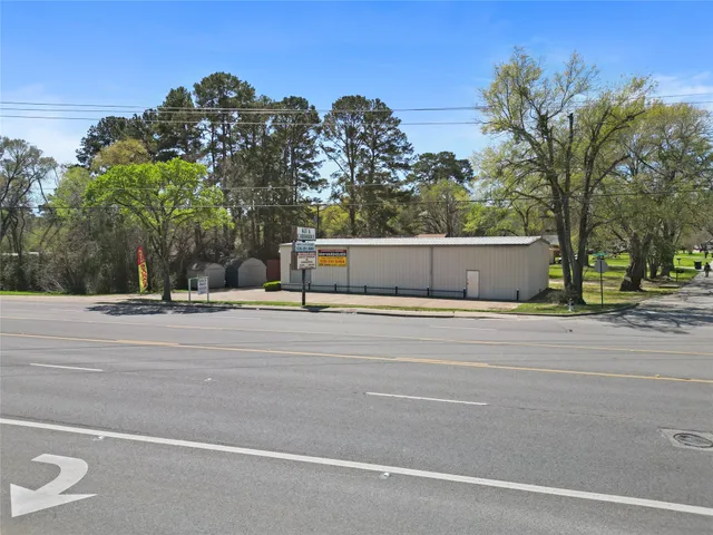 a view of street with houses