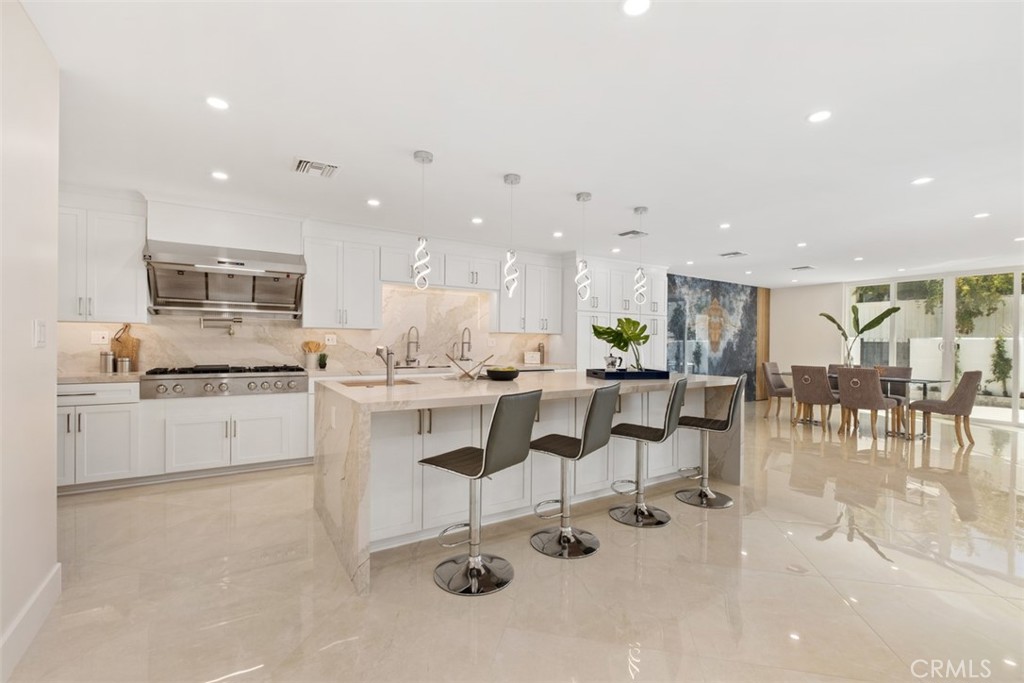 10-foot-long Island with Custom Cabinets on Both Sides!