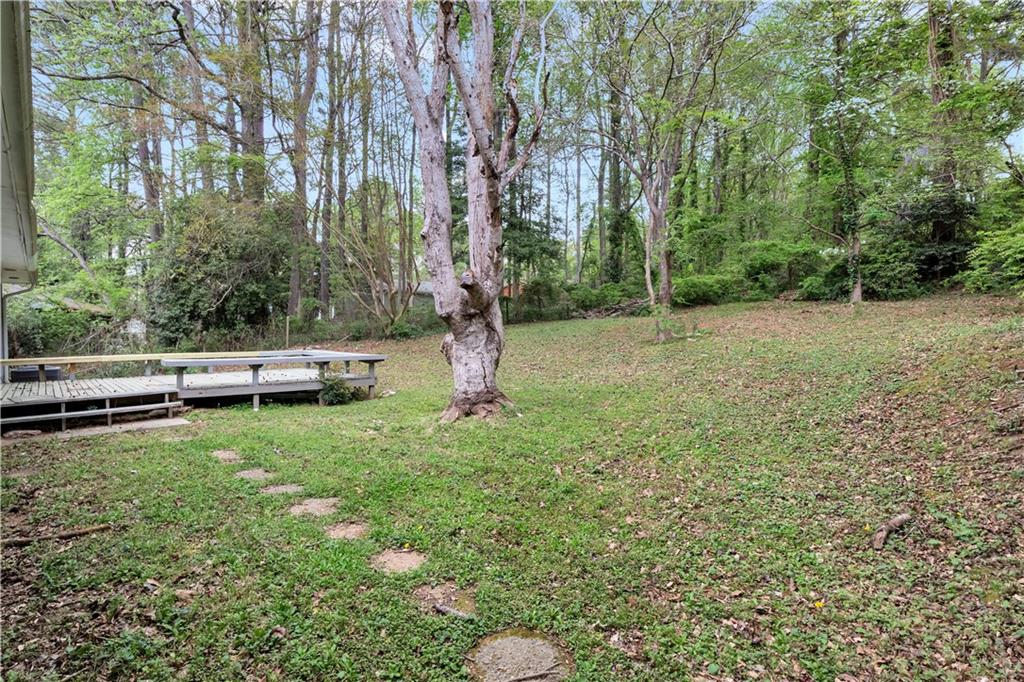 5796 Bobbin Lane Lithonia, GA 30058 - Photo 17 of 17 a view of backyard with green space