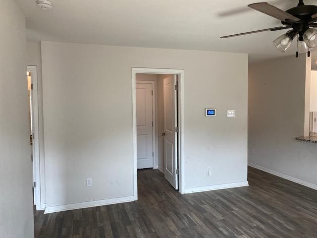 15532 Taylorcrest Drive Conroe, TX 77306 - Photo 22 of 36 an empty room with wooden floor and a ceiling fan
