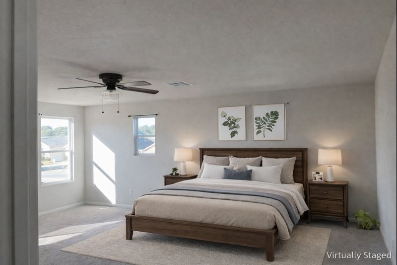 15532 Taylorcrest Drive Conroe, TX 77306 - Photo 9 of 36 a bedroom with a large bed and a window