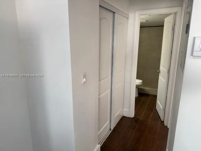 a view of a bathroom from a bathroom