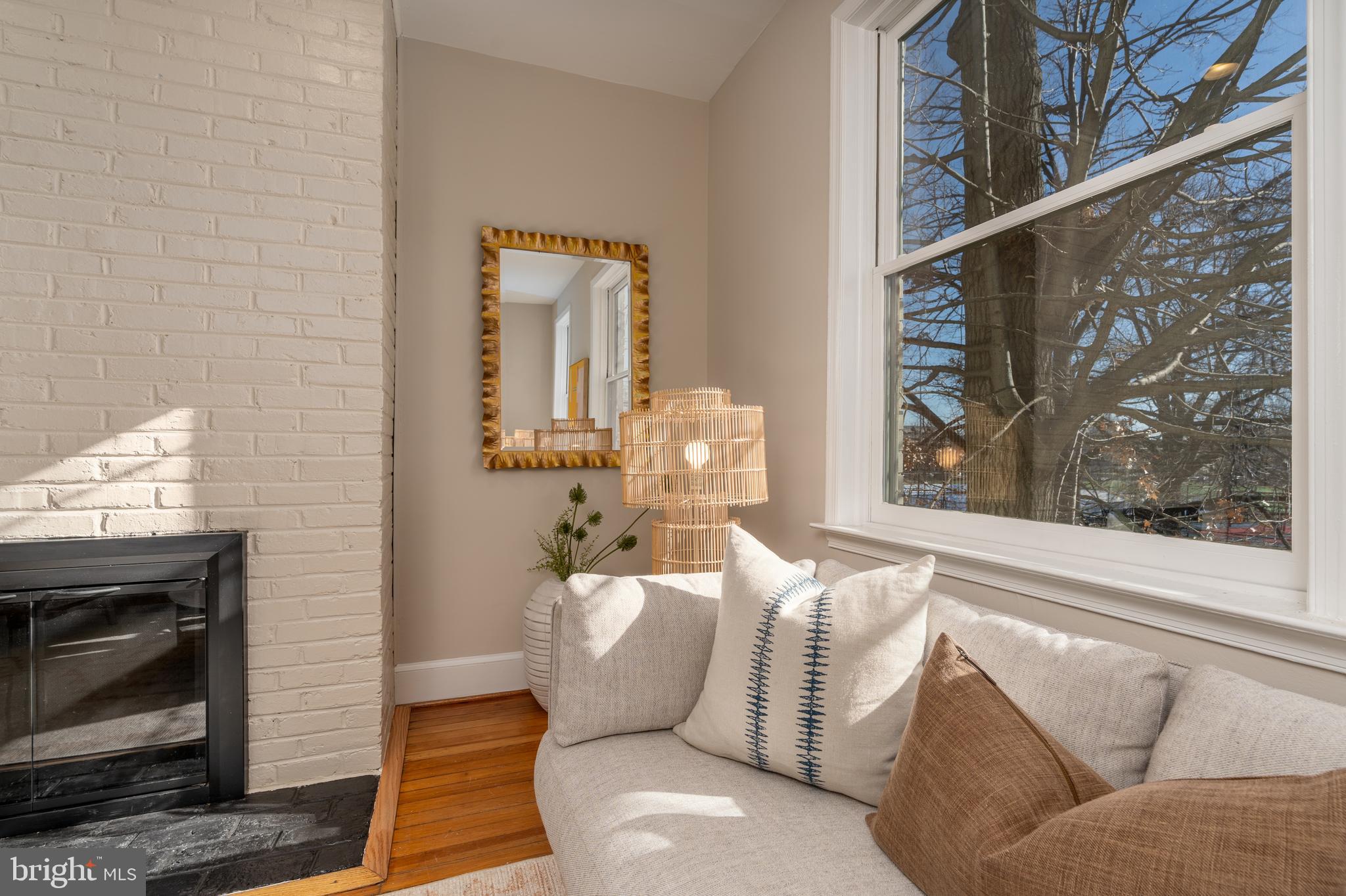 1218 D Street Southeast, Unit 4 Washington, DC 20003 - Photo 11 of 30 a living room with furniture and a fireplace