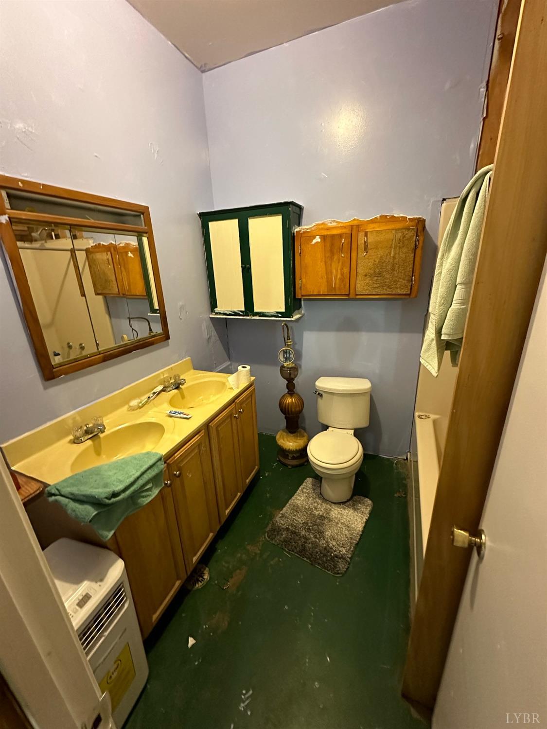 899 Buffalo Road Dillwyn, VA 23936 - Photo 6 of 10 a bathroom with a sink and mirror with toilet