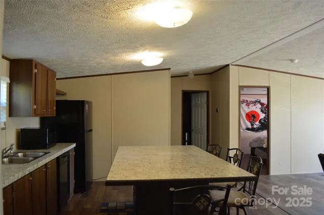 a table and chairs in a room