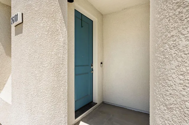 a building with a street