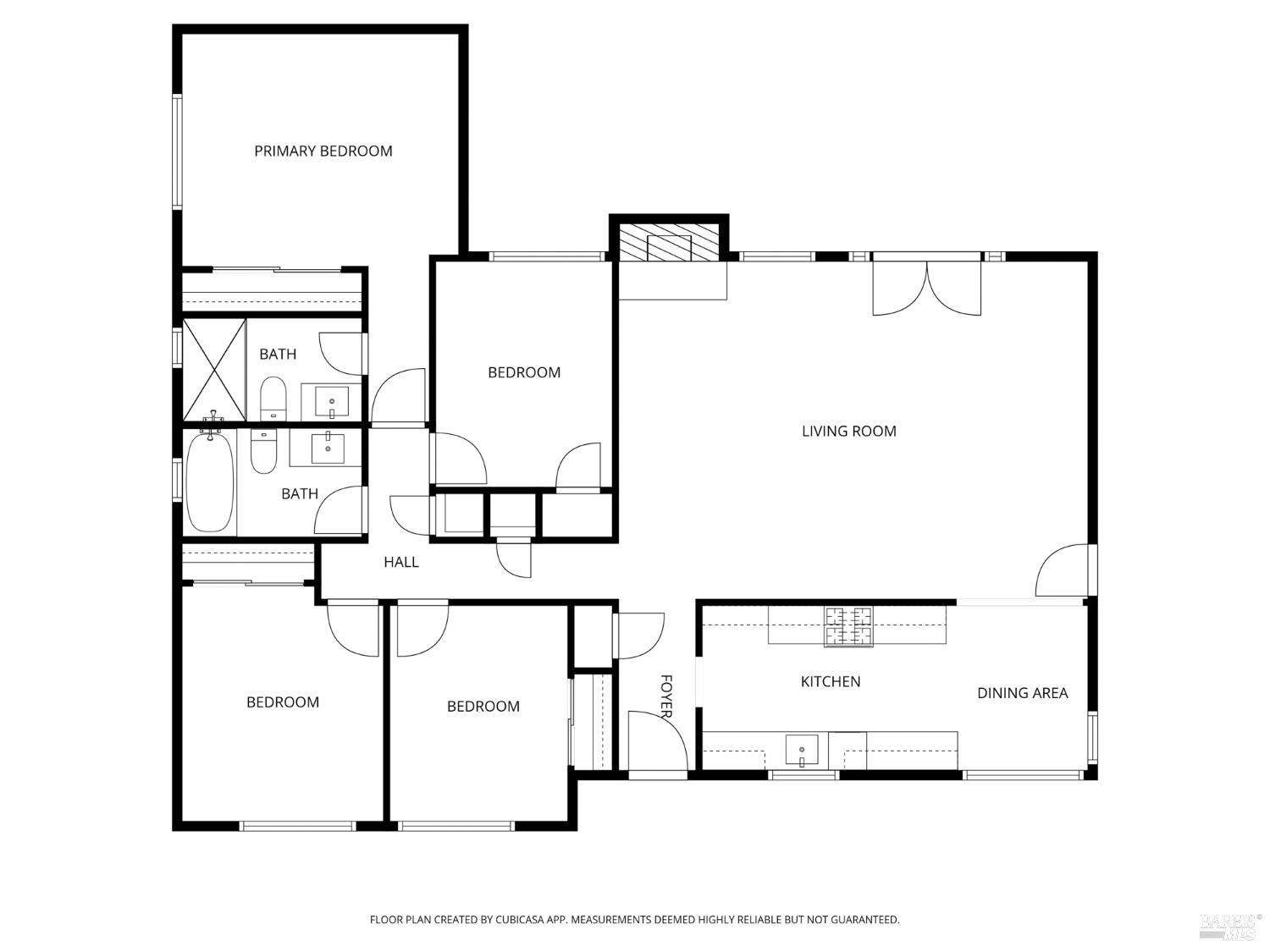2611 Lilac Street Fairfield, CA 94533 - Photo 15 of 15 Single story floor plan with an attached garage not shown on the drawing.