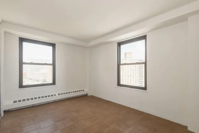 an empty room with a window