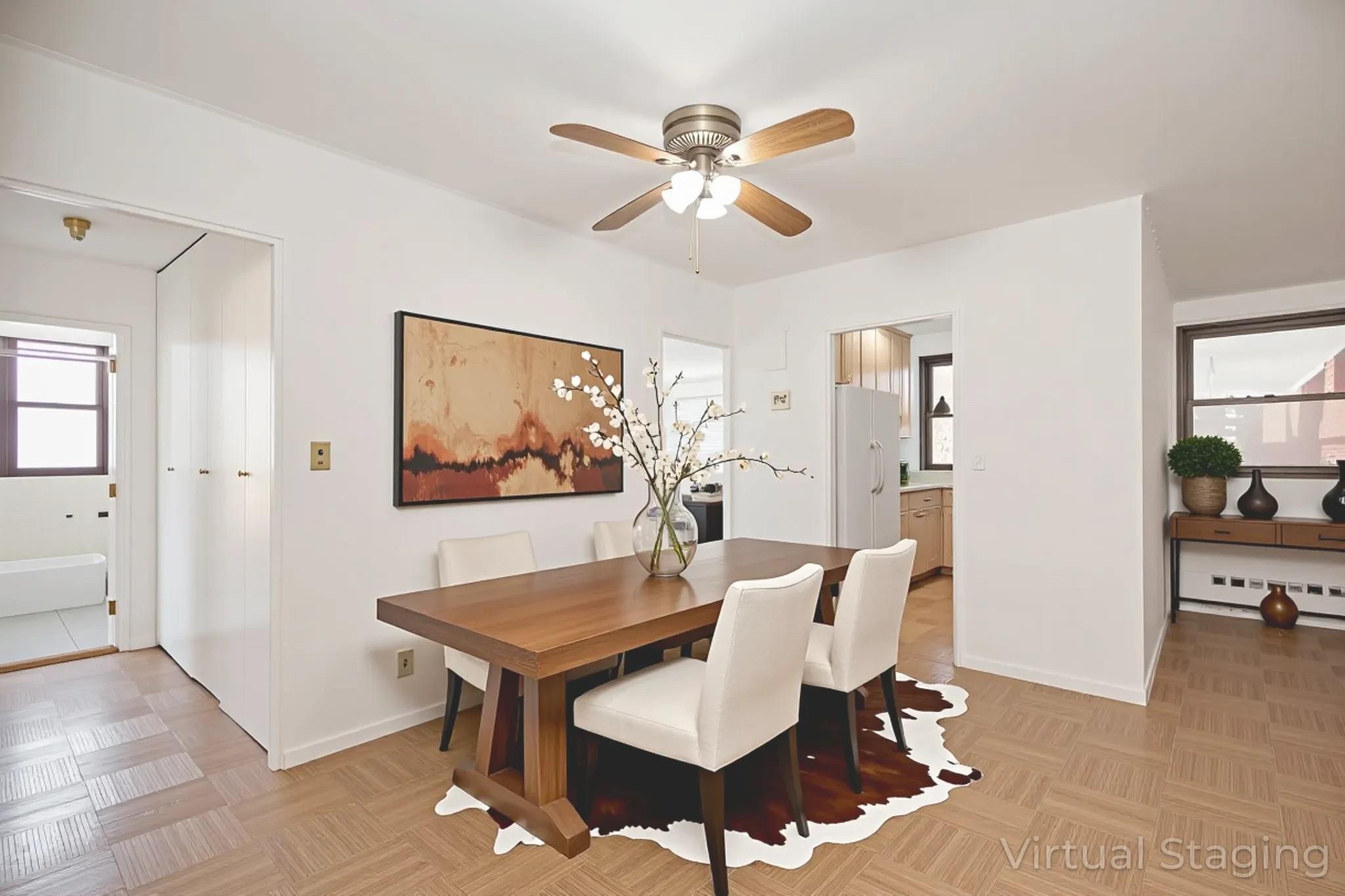 61-25 98th Street, Unit 11E Queens, NY 11374 - Photo 8 of 31 a view of a dining room with furniture and wooden floor