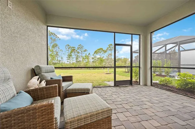 a view of a building with a outdoor space