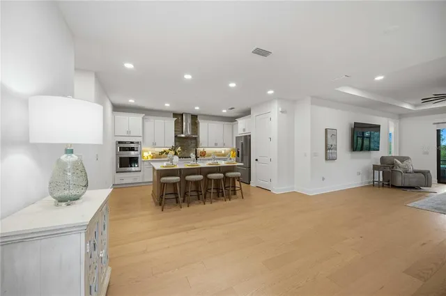 a view of kitchen with furniture and window