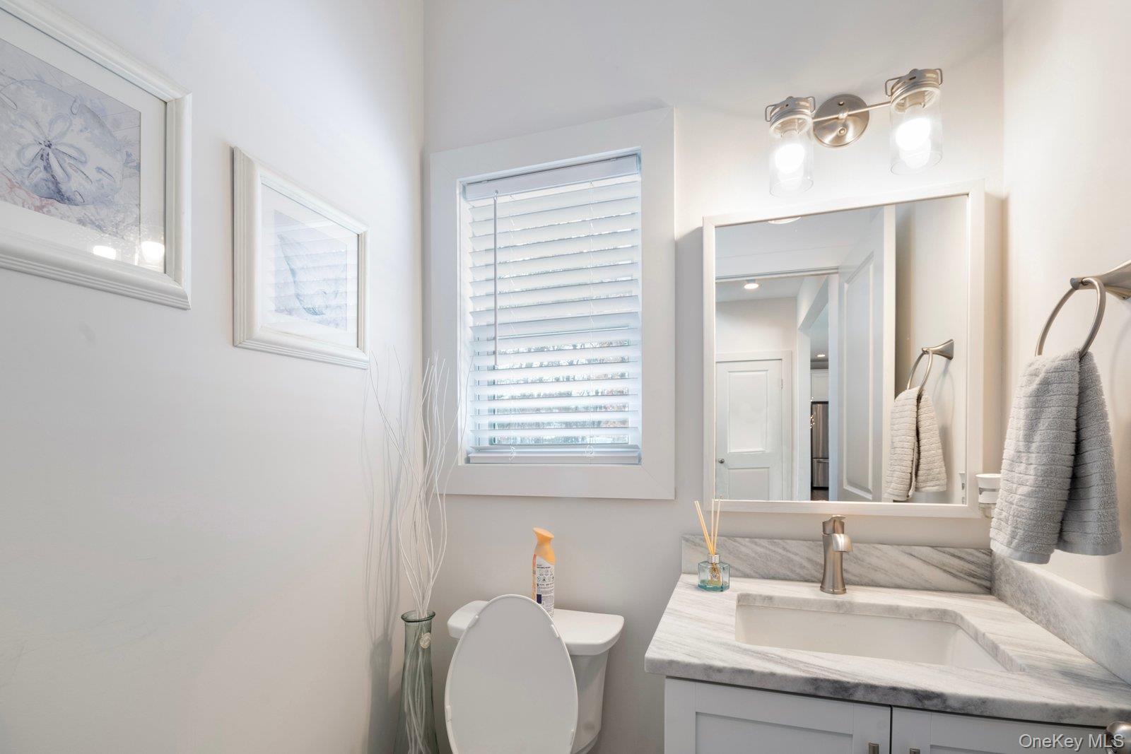 65 Doane Avenue Bellport, NY 11713 - Photo 16 of 37 a bathroom with a sink and a mirror