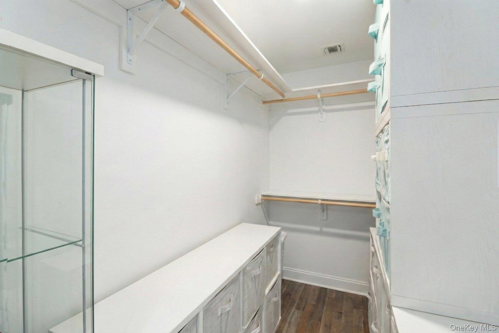 65 Doane Avenue Bellport, NY 11713 - Photo 22 of 37 a view of walk in closet with empty racks