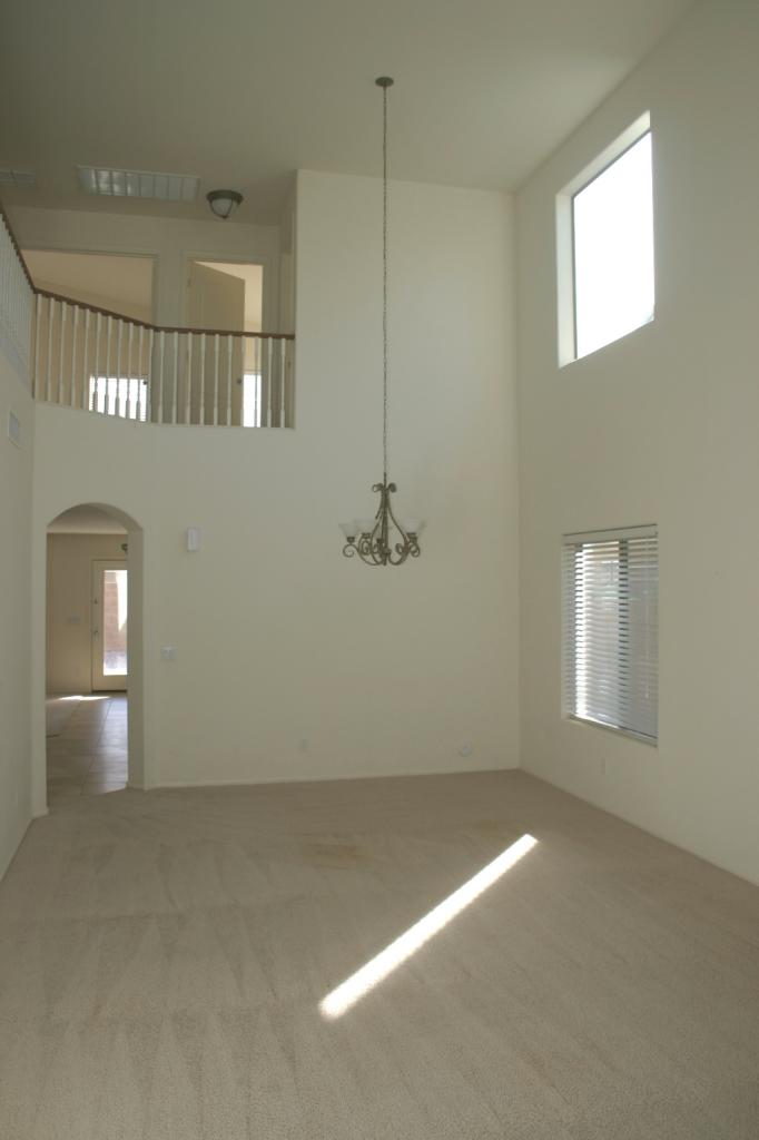 Living/Dining Room with Volume Ceiling