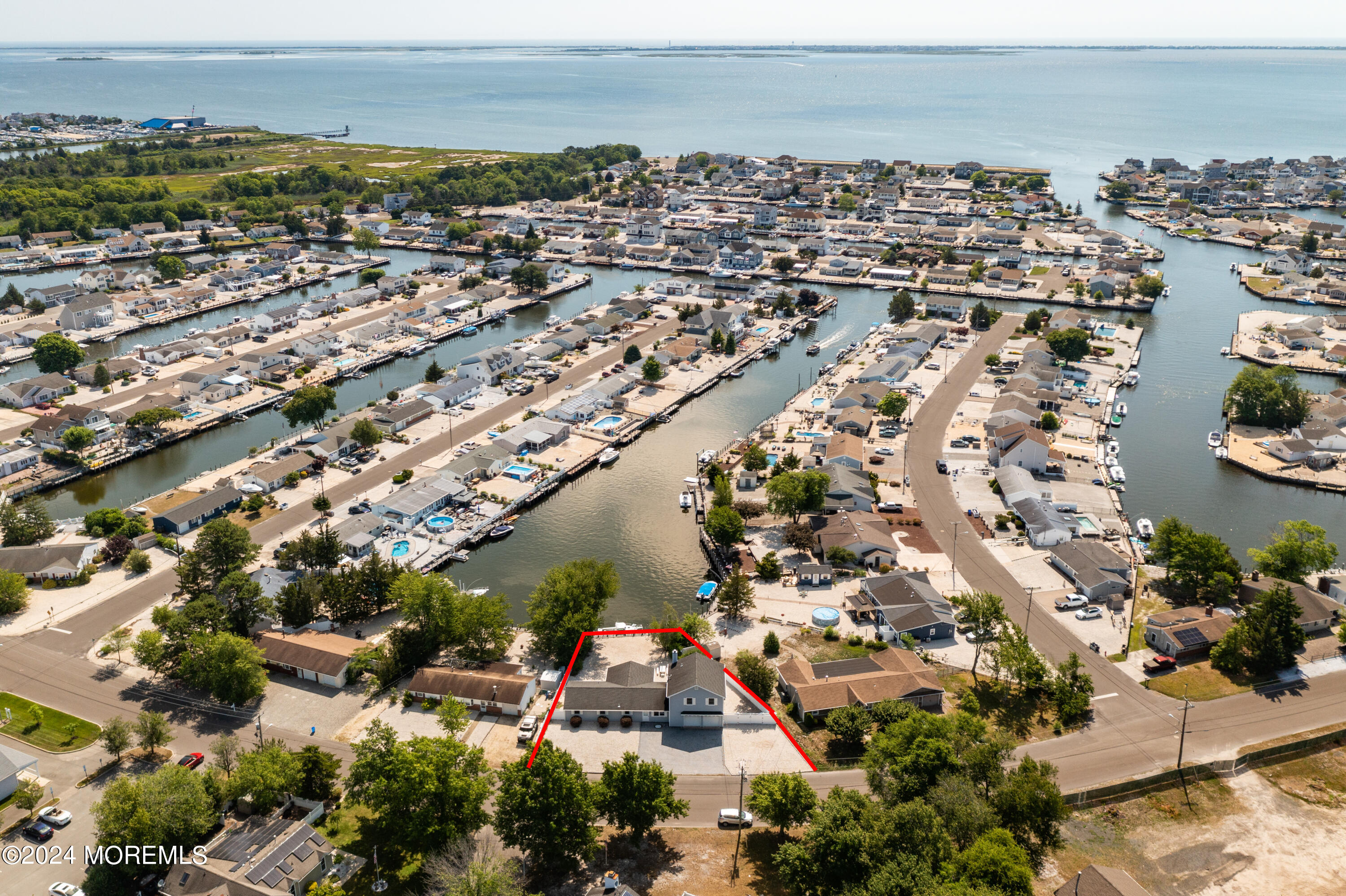 232 11th Street Barnegat, NJ 08005 - Photo 33 of 39 an aerial view of a city with lots of residential buildings